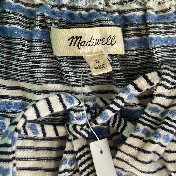 NWT Madewell Jacquard Keyhole Crop Top in Tranquil Ocean - Picture 9 of 9